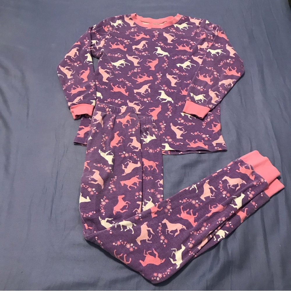Kirkland Signature 2 Piece Pajama Set Shirt/Pajama Bottoms Unicorn Pink/Purple